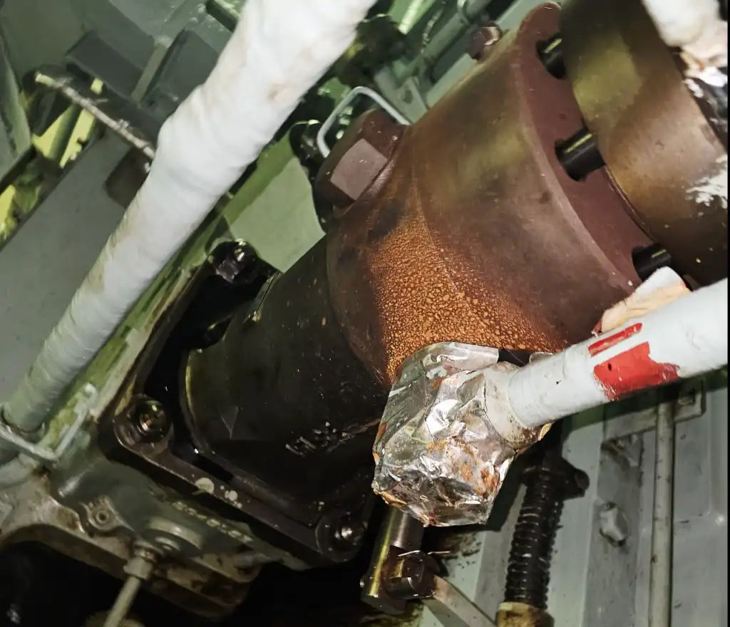 Trouble description: Main Engine Fuel pump leak from tell-tale hole. Fuel oil leak found coming from fuel