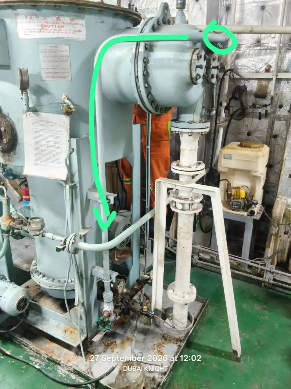 Shell & tube FWG vacuum low, low production, high shell temperature While running the deflector plate under