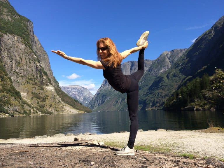 Nuria Oliver in Yoga Pose