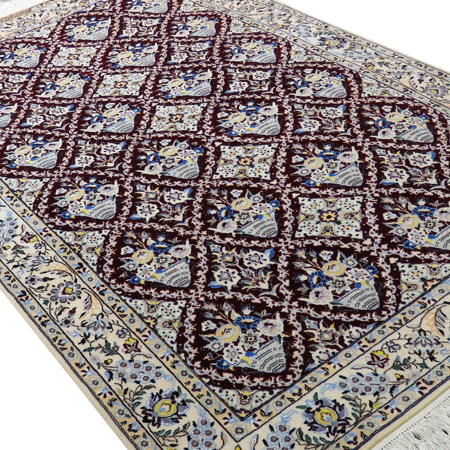 farsh-dastbaft-nain-zereshki-dastegoli-3m-6la-926-3