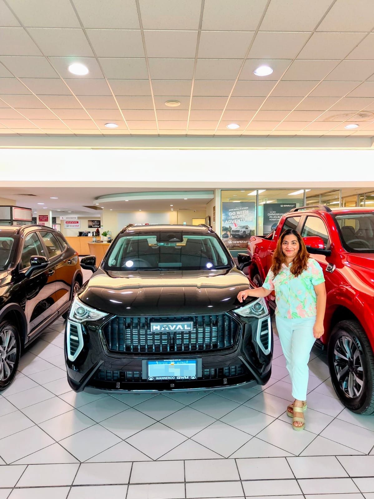 Satisfied customer with their new car