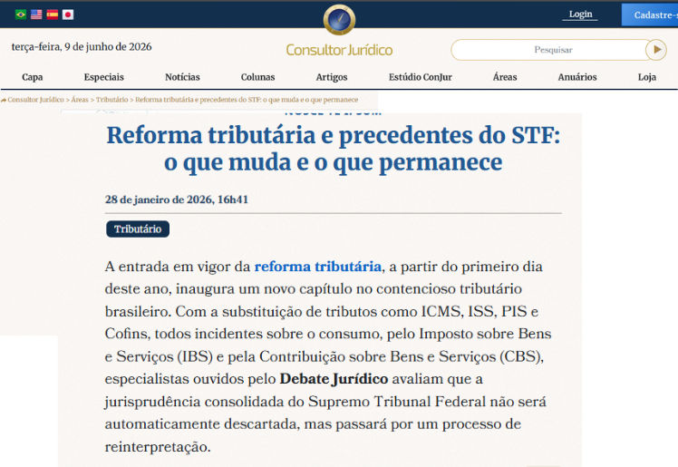 Reforma tributária e precedentes do STF: o que muda e o que permanece