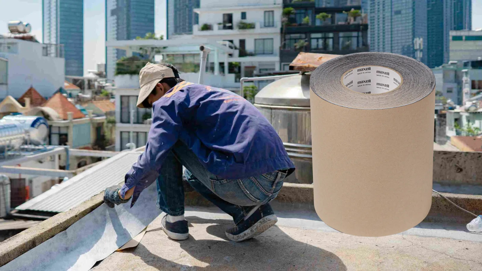 Butyl Maxell 4420 màng chống thấm mặt Polyester