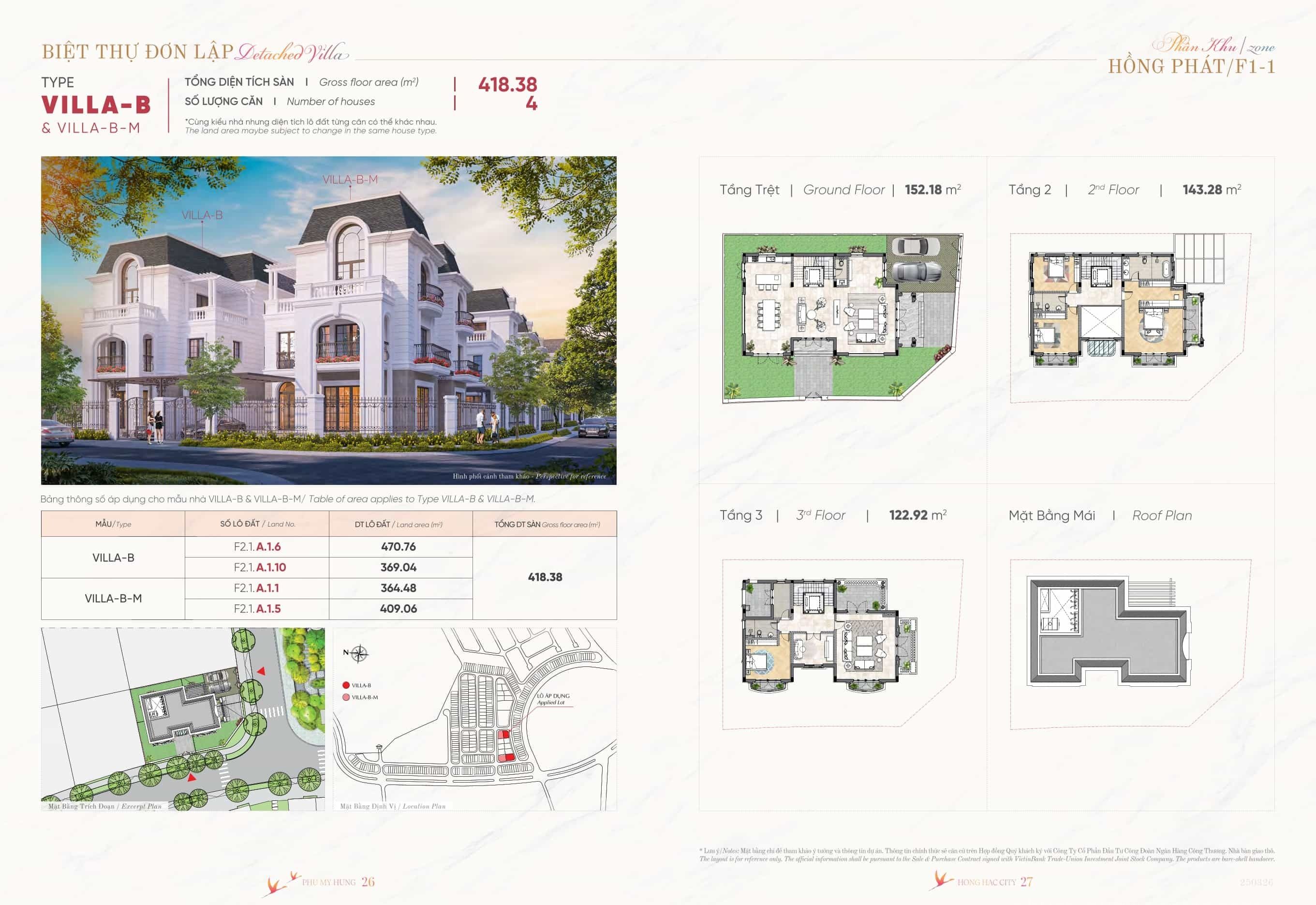 Villa B Detached Villa Layout - Hồng Hạc City