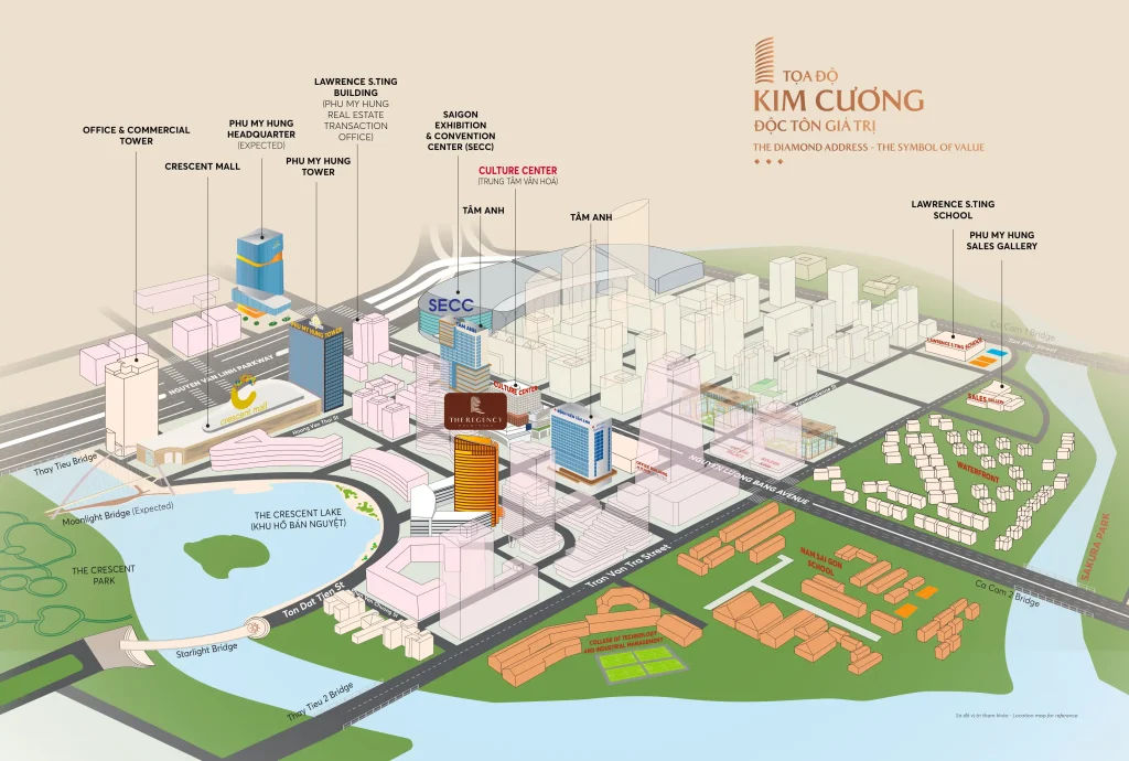Vị trí lô đất CR5-1B trên bản đồ khu The Crescent, Phú Mỹ Hưng