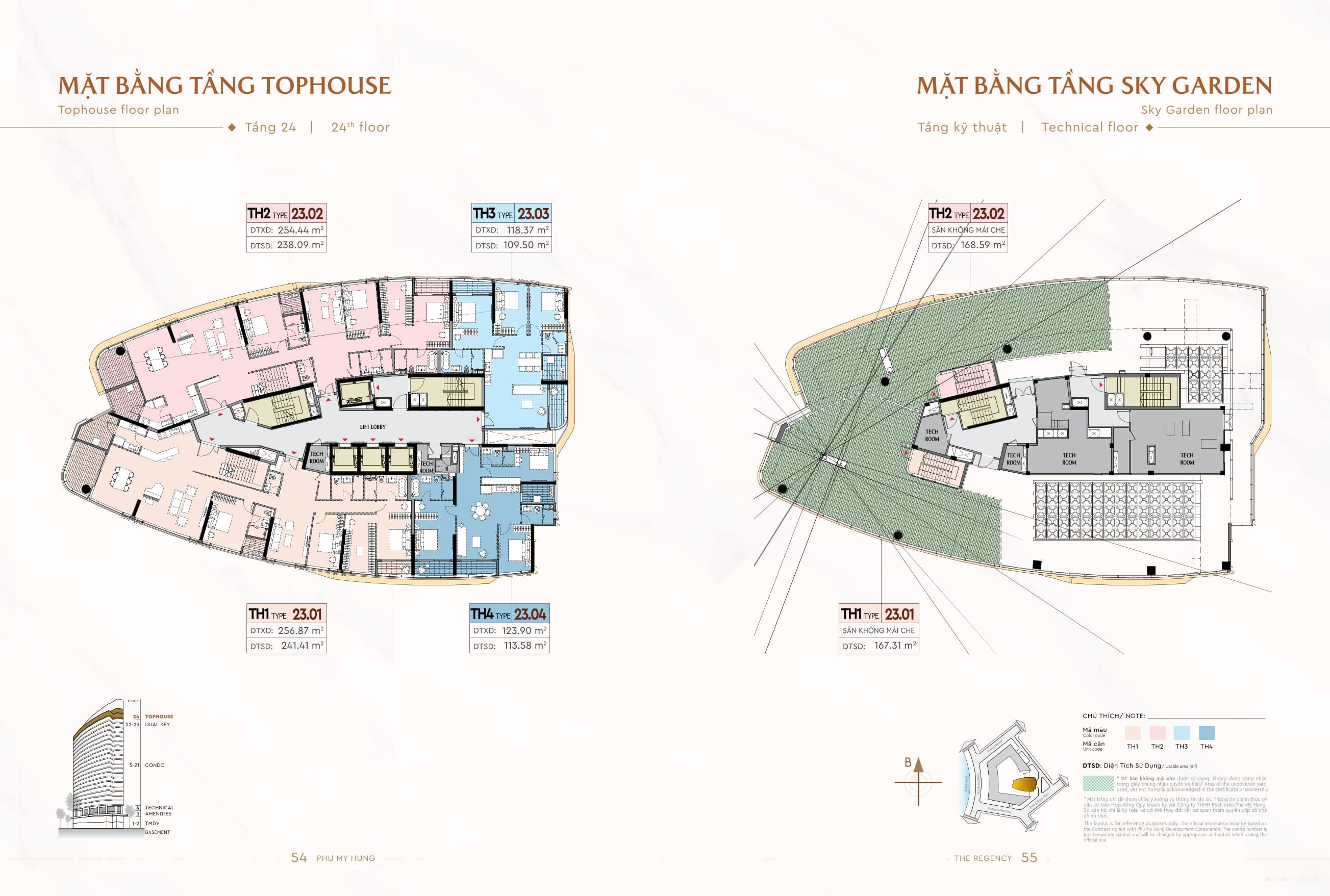 Tophouse + Roof Terrace floor plan of The Regency project
