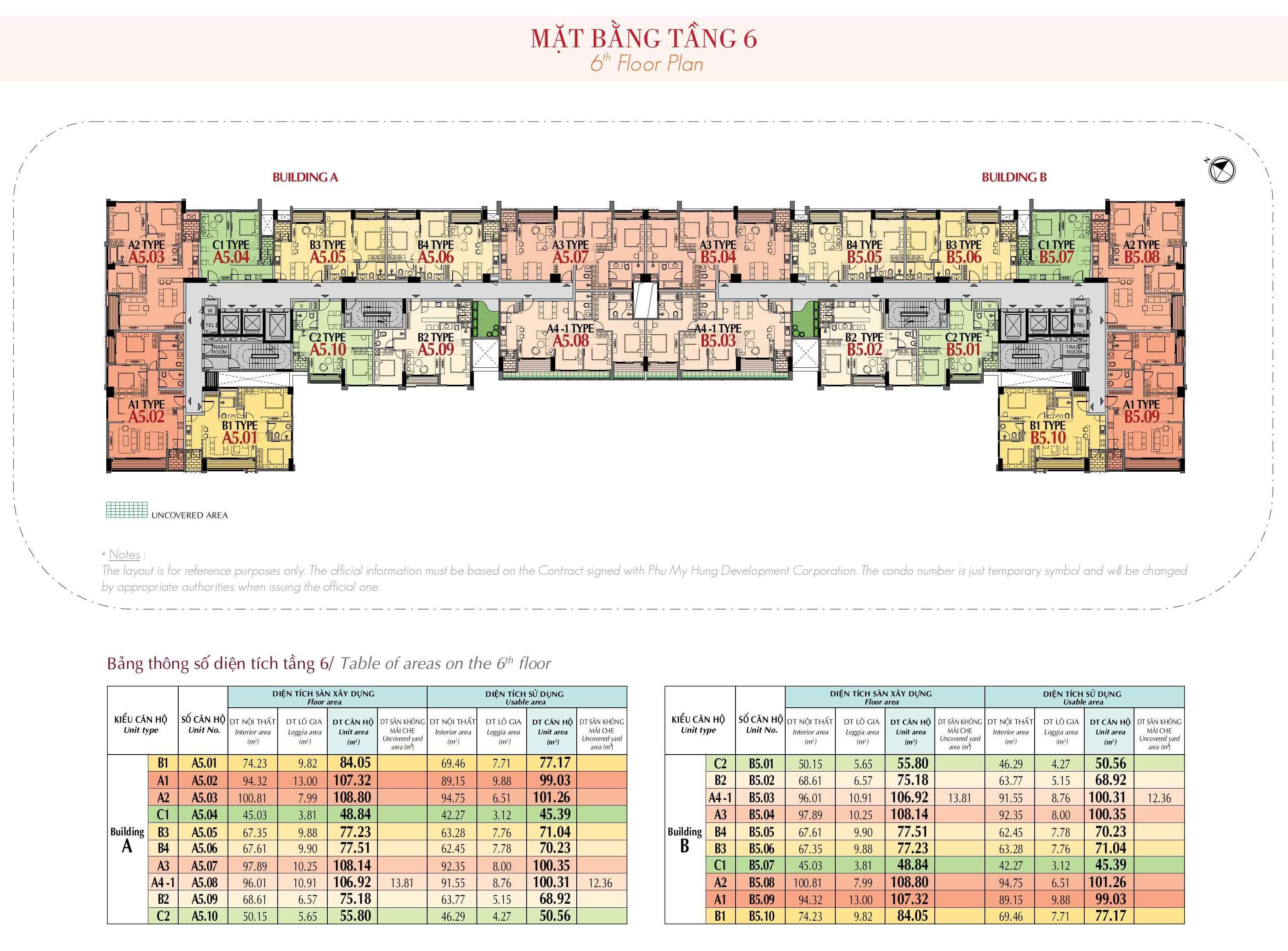 Mặt bằng The Ascentia Phú Mỹ Hưng - Tầng 6