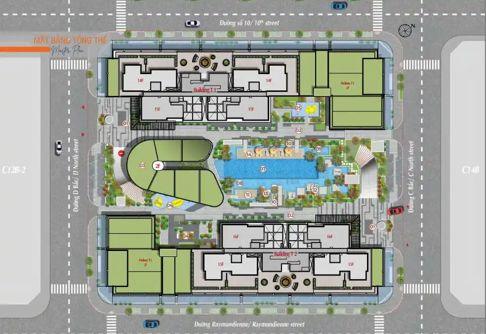 Mặt bằng căn hộ Cardinal Court Phú Mỹ Hưng