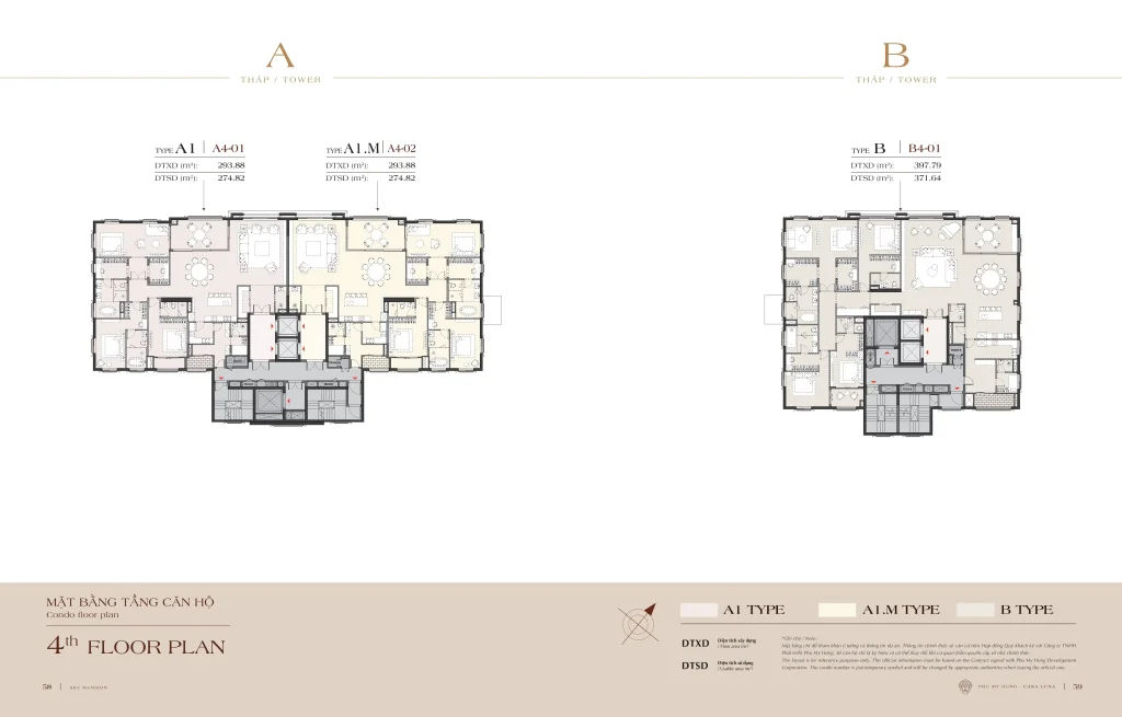 Mặt bằng dự án Casa Luna Phú Mỹ Hưng - Tầng 4