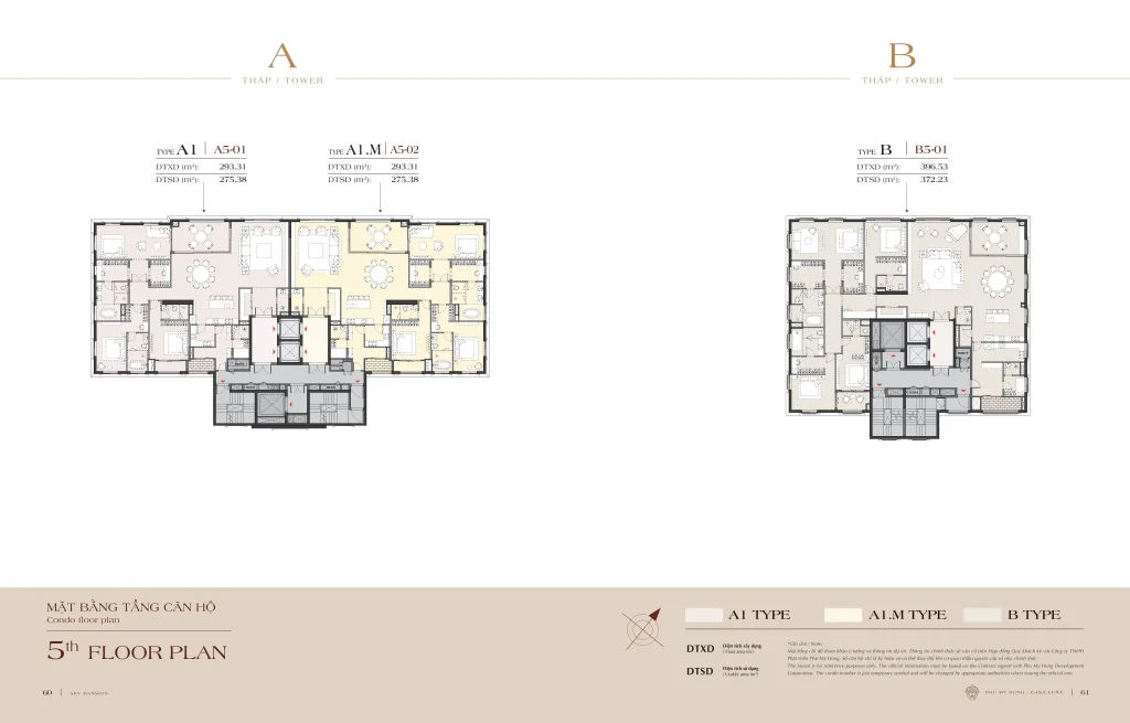 Mặt bằng dự án Casa Luna Phú Mỹ Hưng - Tầng 5