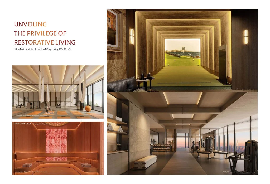 Tiện ích căn hộ Triton Crown Phú Mỹ Hưng - Phòng gym, Golf, Soa, Yoga
