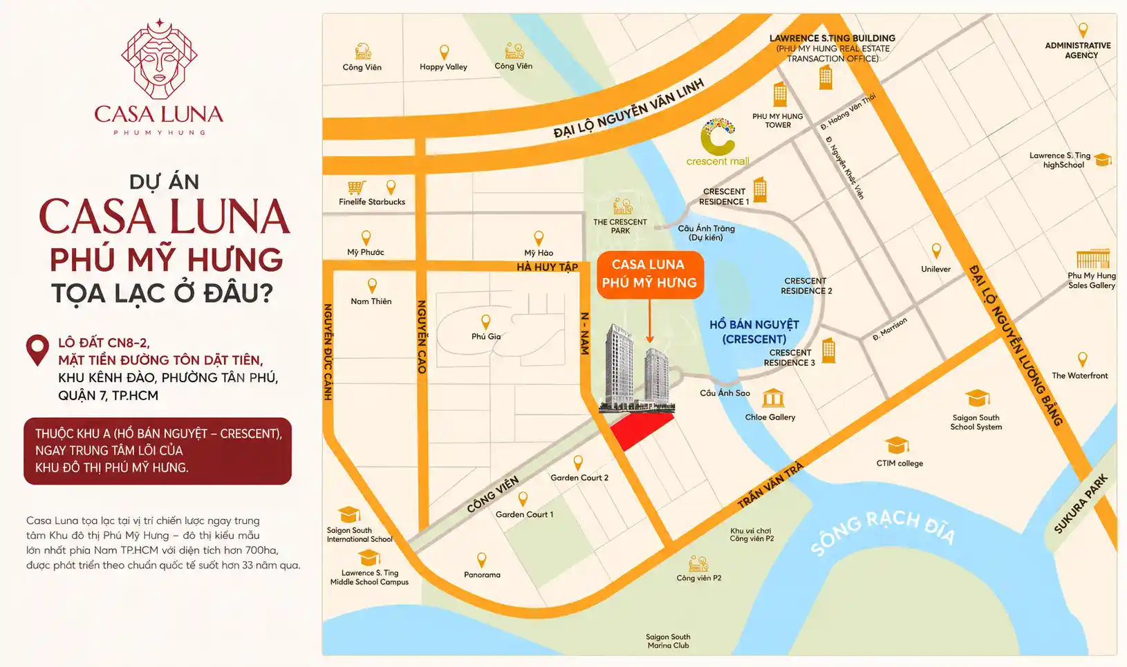 Dự án Casa Luna Phú Mỹ Hưng tọa lạc ở đâu