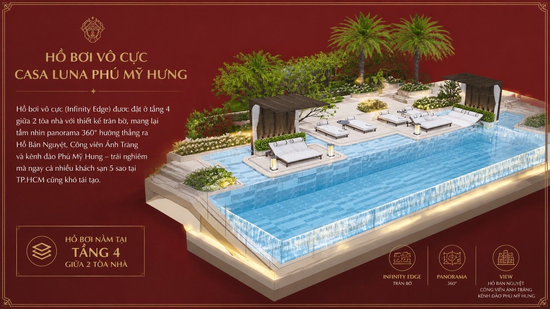 Hồ bơi Vô Cực Casa Luna Phú Mỹ Hưng