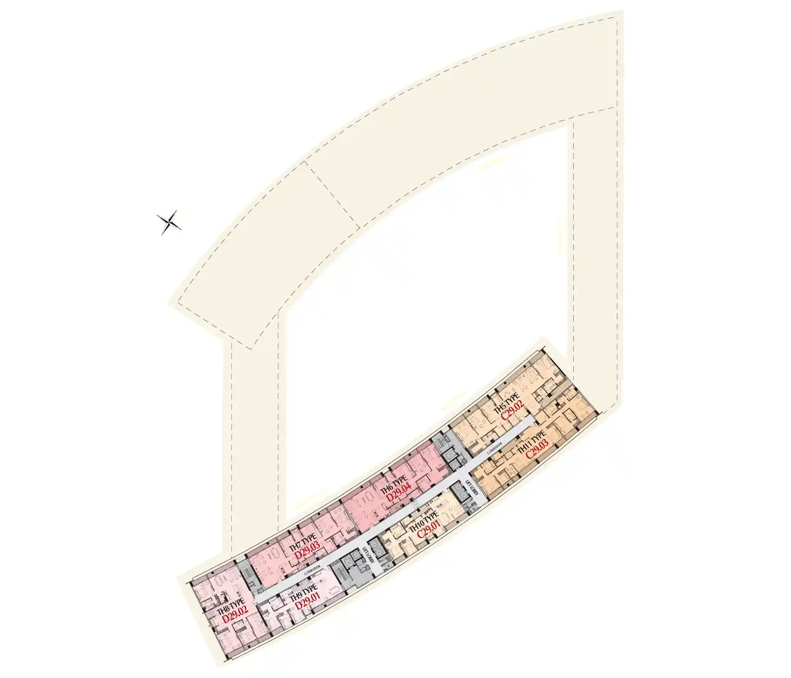 Mặt bằng Căn hộ Midtown M8 The Peak (M8A)- Tầng 30