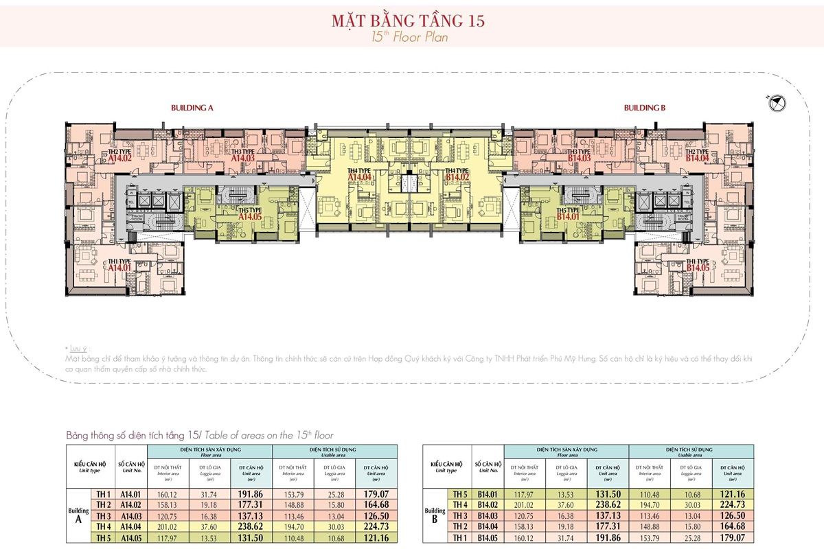 Mặt bằng The Ascentia Phú Mỹ Hưng - Tầng 15 Tophouse
