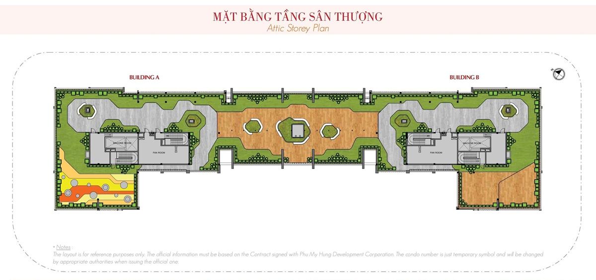 Mặt bằng The Ascentia Phú Mỹ Hưng - Tầng sân thượng