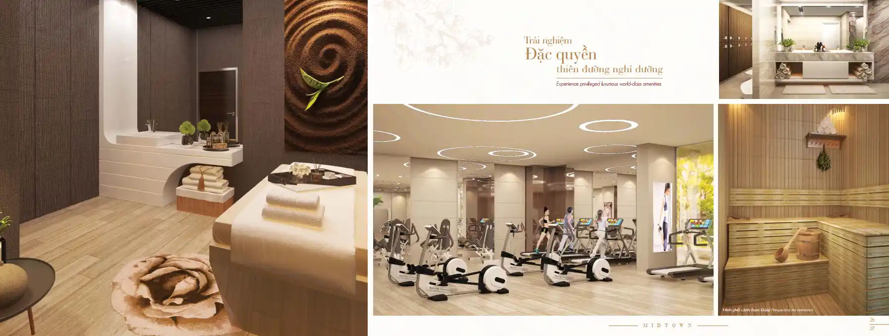 Tiện ích căn hộ Midtown m5 The Grand - phòng gym, yoga, ...