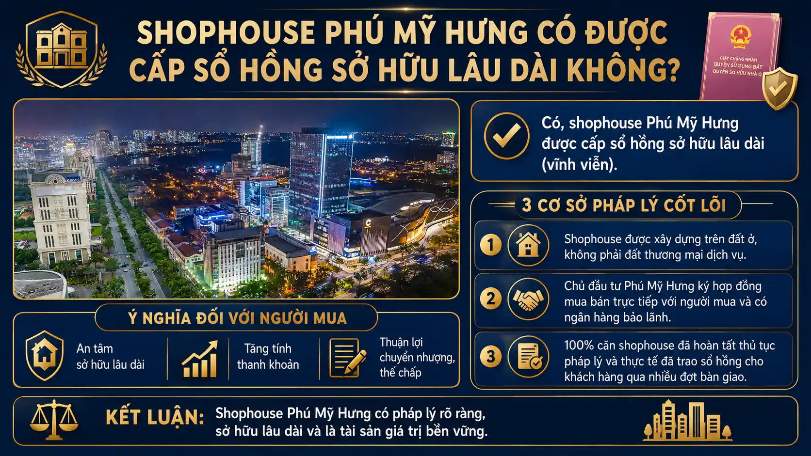 Shophouse Phú Mỹ Hưng Có Được Cấp Sổ Hồng Sở Hữu Lâu Dài Không