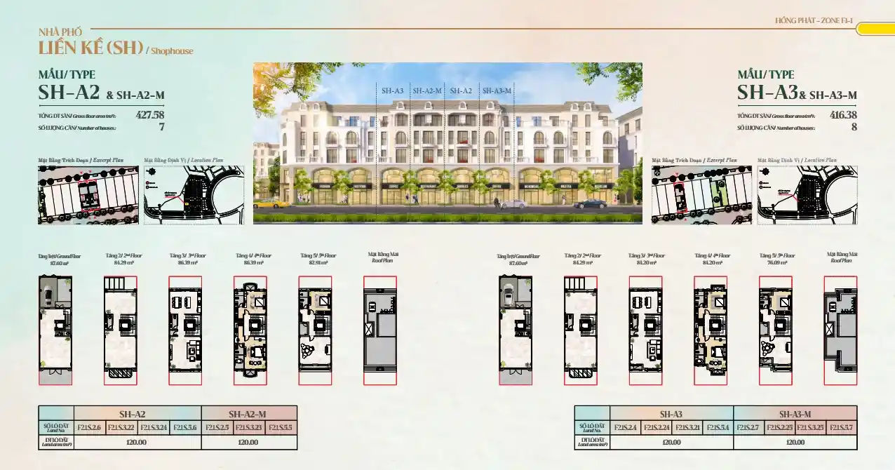 What are the features of the terraced shophouse at Hồng Hạc City