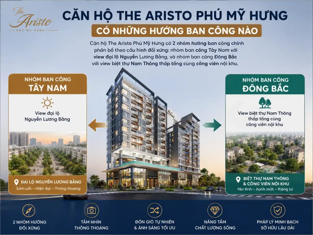 Căn Hộ The Aristo Phú Mỹ Hưng Có Những Hướng Ban Công Nào