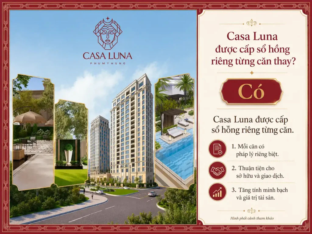 Casa Luna được cấp sổ hồng riêng từng căn