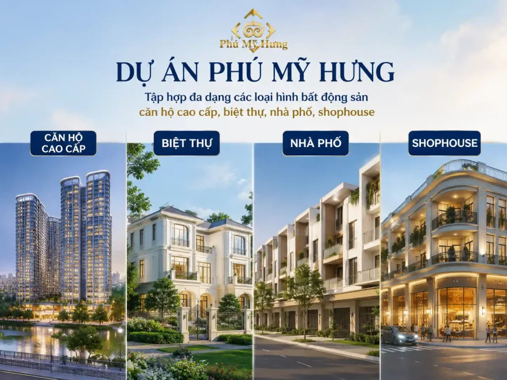 Dự án Phú Mỹ Hưng bao gồm những loại hình bất động sản nào