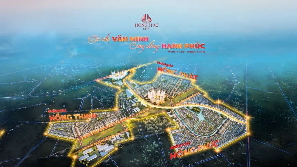 Phối cảnh tổng thể khu đô thị Hồng Hạc City