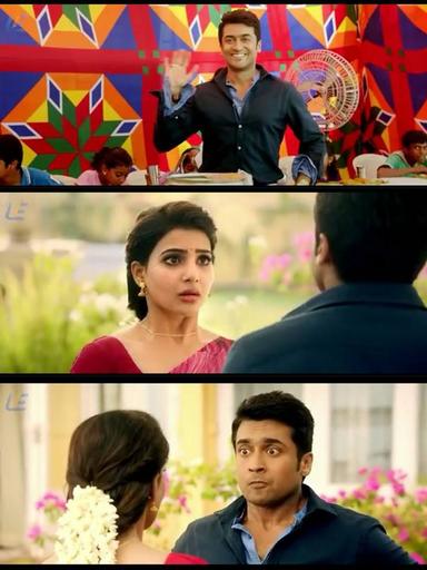 24 meme template with Sethuraman, Athreya and Manikandan (Suriya) with Sathyabama (Samantha Ruth Prabhu)