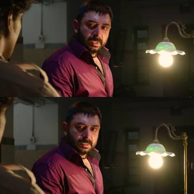 Chekka Chivantha Vaanam meme template with Varadarajan aka Varadan (Arvind Swamy)