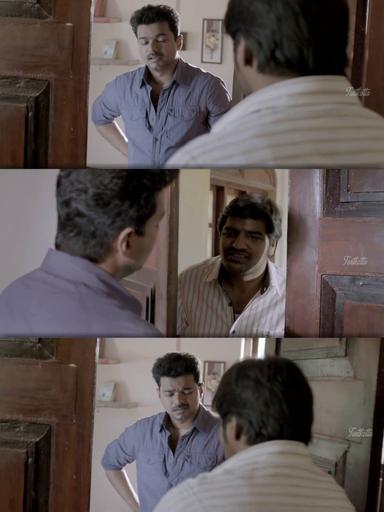 Kaththi meme template with Kathiresan / Jeevanandham (Vijay)