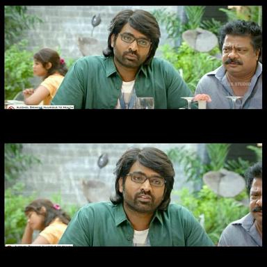 Kavan meme template with Tilak (Vijay Sethupathi) with Malar (Madonna Sebastian)