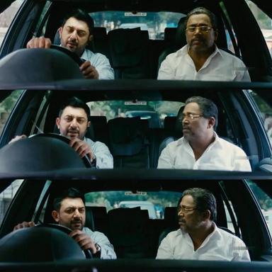 Thani Oruvan meme template with Mithran IPS (Jayam Ravi) with Dr. Siddharth Abhimanyu (Arvind Swamy)