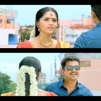 Theri meme template with Joseph Kuruvilla/Vijay Kumar/ Dharmeshwar (Vijay) with Cameo (Sunaina)