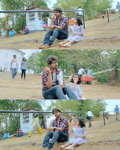 Theri meme template with Joseph Kuruvilla/Vijay Kumar/ Dharmeshwar (Vijay) with Nivi (Nainika)