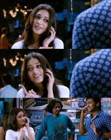 Ayan meme template with Deva (Suriya) with Yamuna (Tamannaah Bhatia) with Chitti Babu (Jagan)