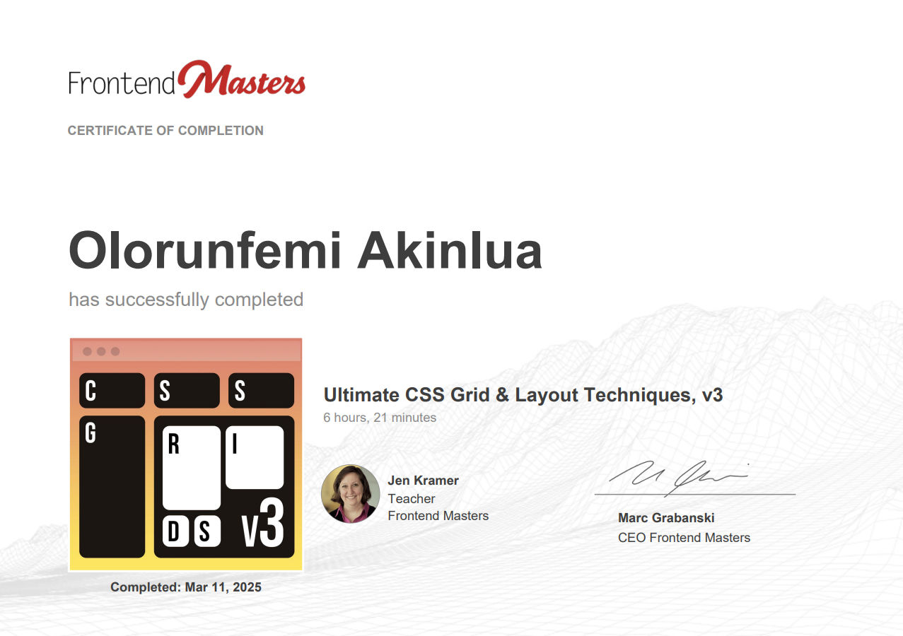 FrontendMasters Ultimate CSS