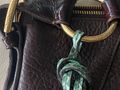 Dámská kožená kabelka Dolce & Gabbana hnědá se zelenými detaily