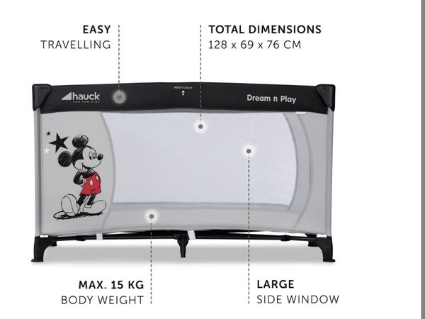 Cestovní postýlka Hauck Dream n Play Mickey Mouse použitá