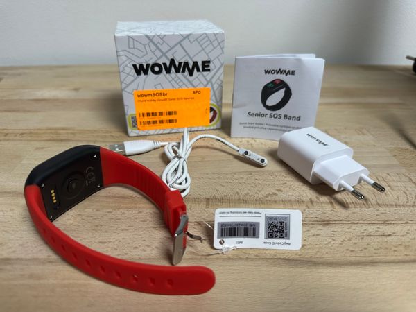 Chytré hodinky WowME Senior SOS Band red