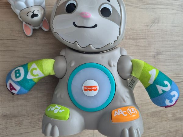 Fisher-Price interaktivní dětské hračky - lenochod, kráva, pyramidka