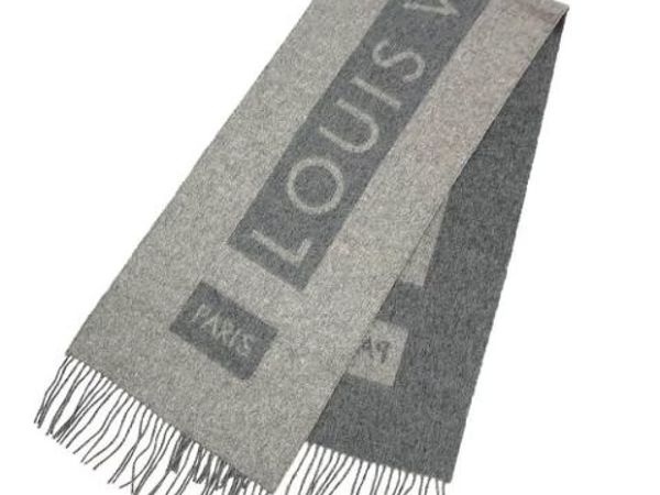 Luxusní šedá kašmírová šála Louis Vuitton