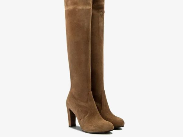Stuart Weitzman Kozačky Highland Béžová