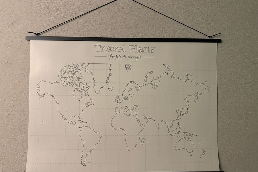 Světová mapa na zavěšení