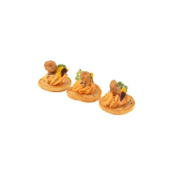 Picture of Pumpkin Puree & Caramelized Walnut Blini (V)