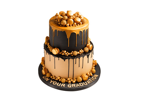 Picture of Golden Triumph Graduation Cake