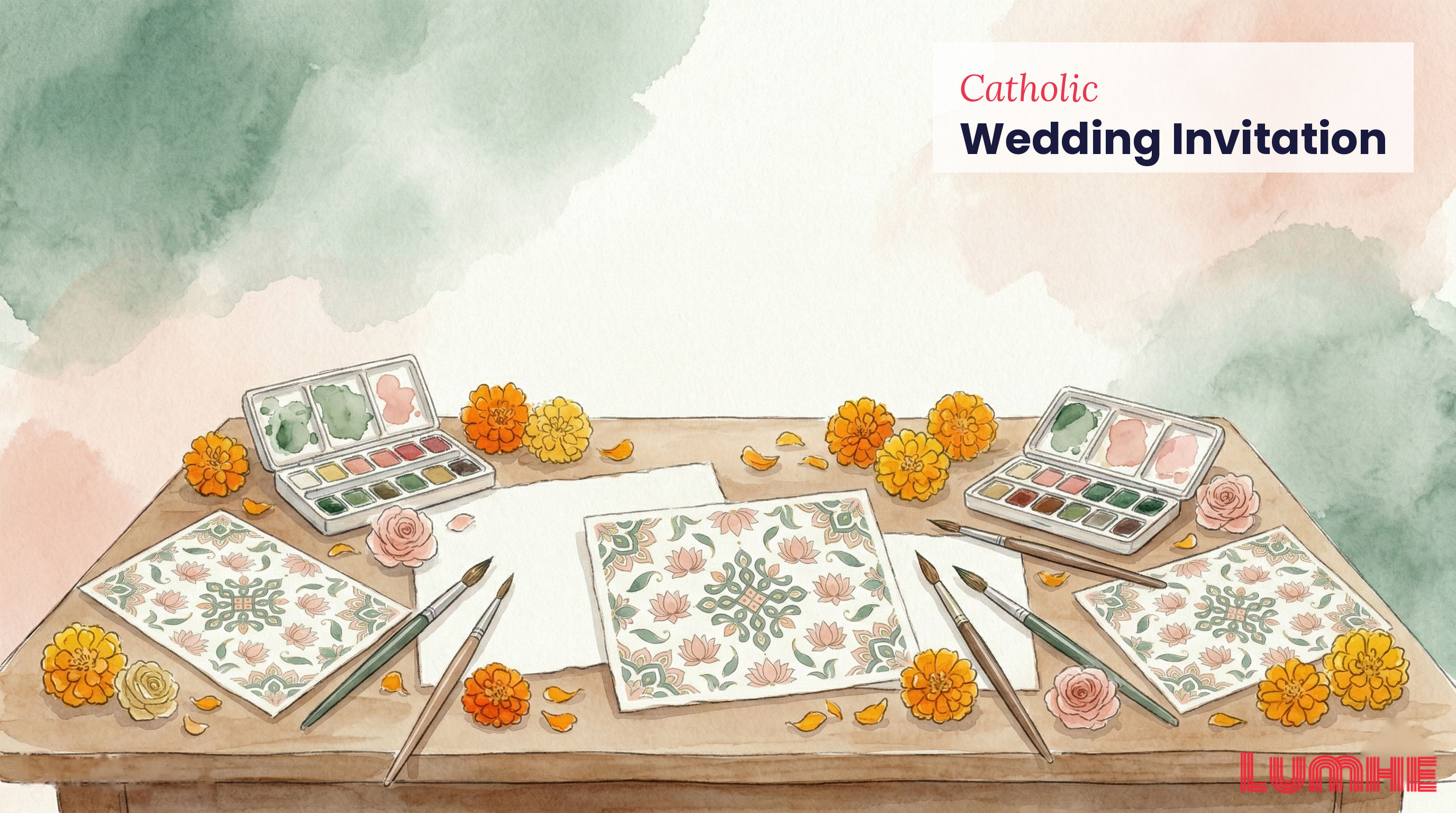 catholic wedding invitation — free templates