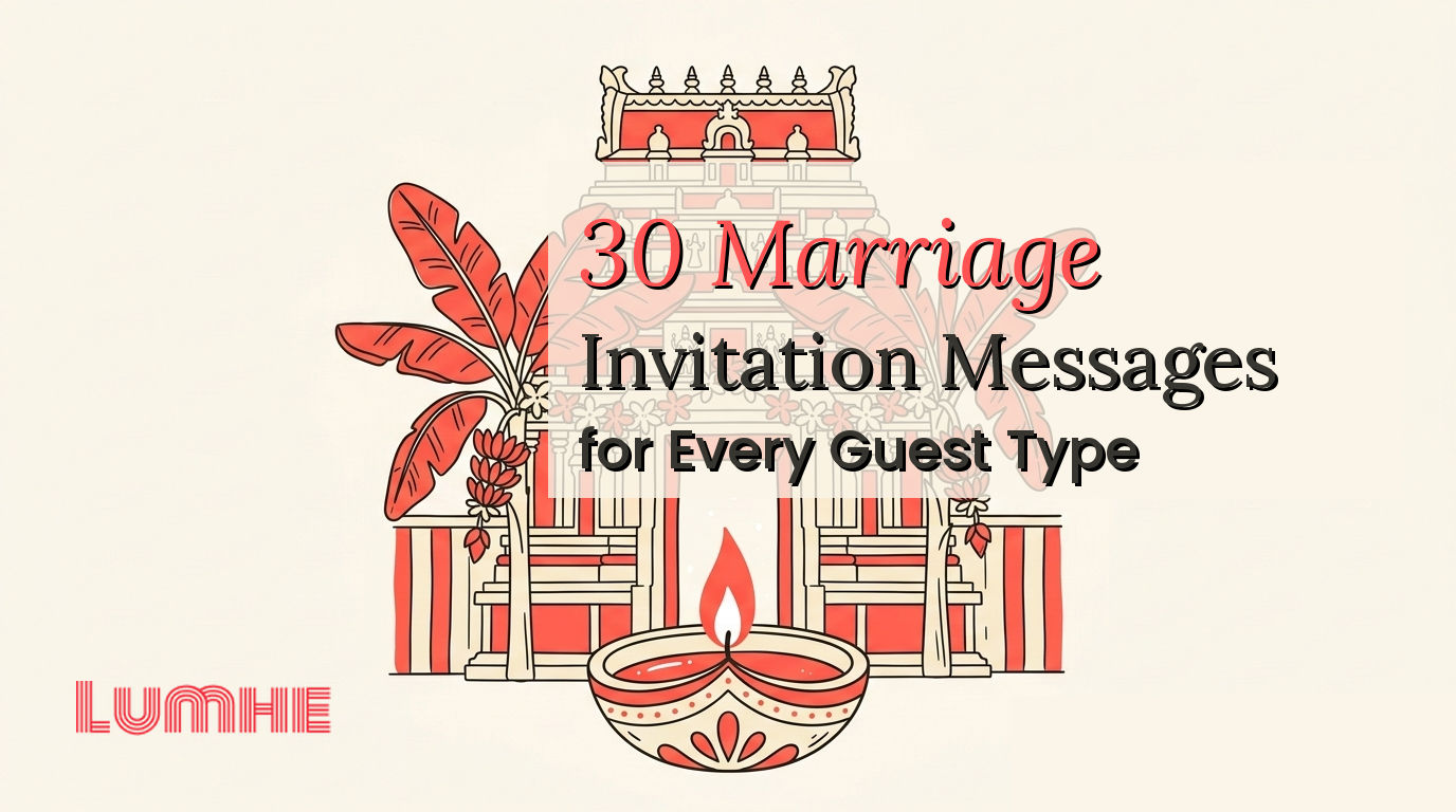 30 Marriage Invitation Messages for Every Guest Type — Lumhe blog