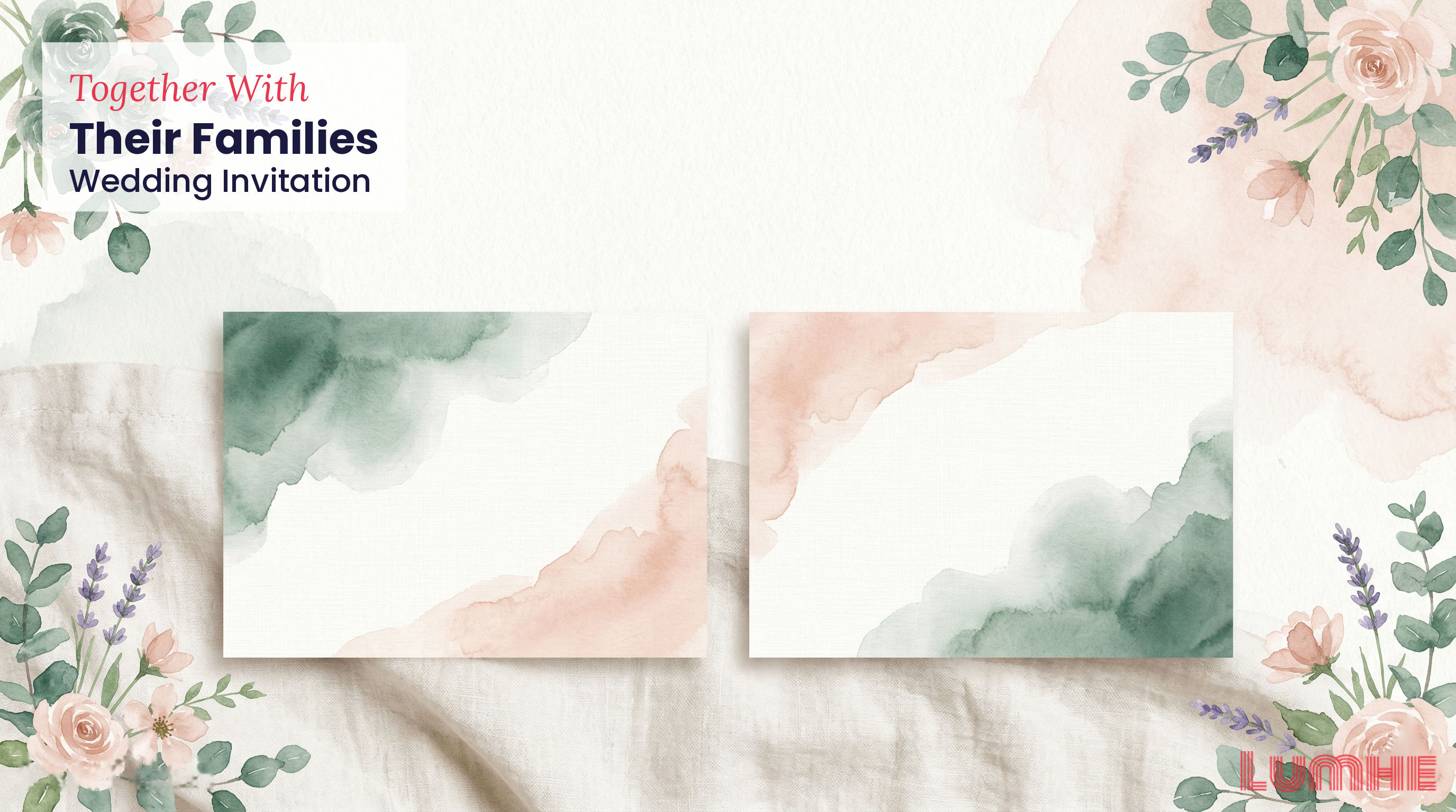 together with their families wedding invitation — free templates