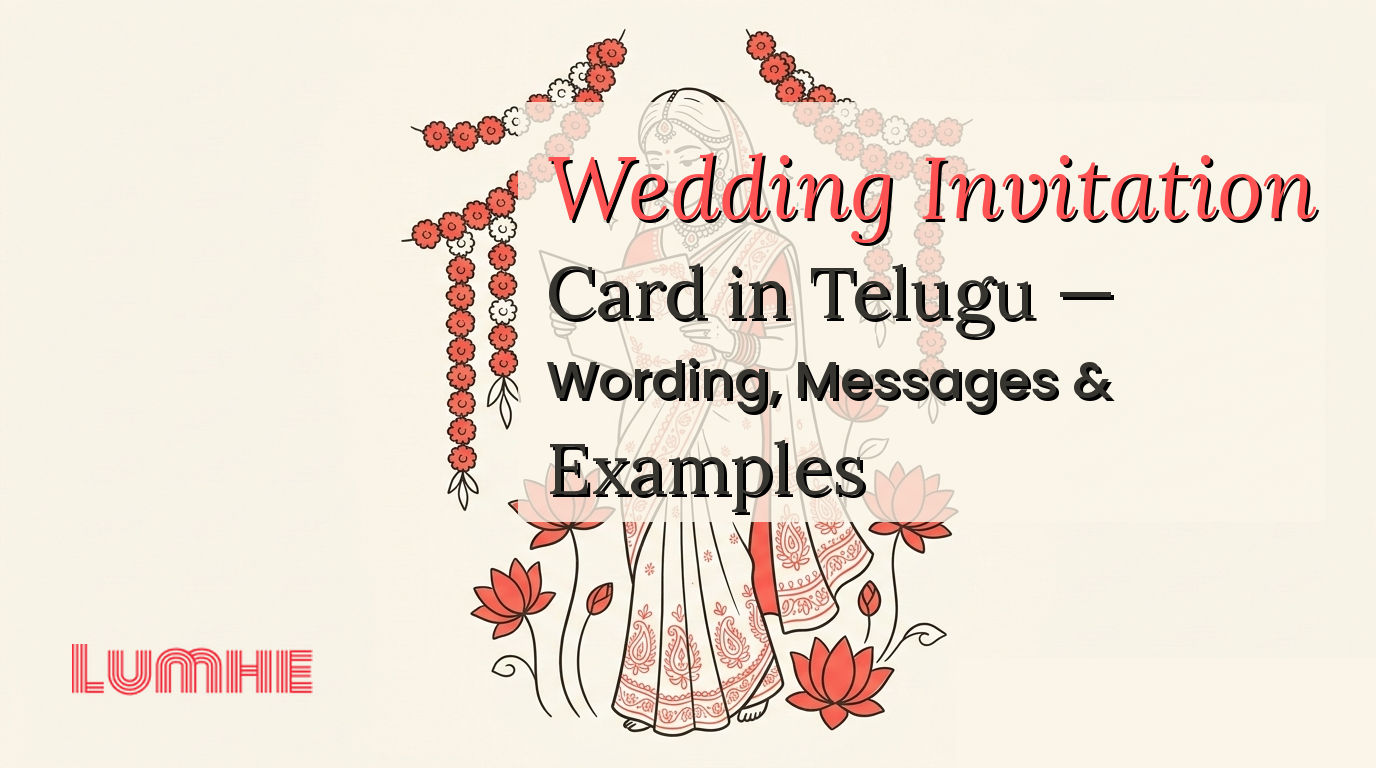 Wedding Invitation Card in Telugu — Wording, Messages & Examples — Lumhe blog