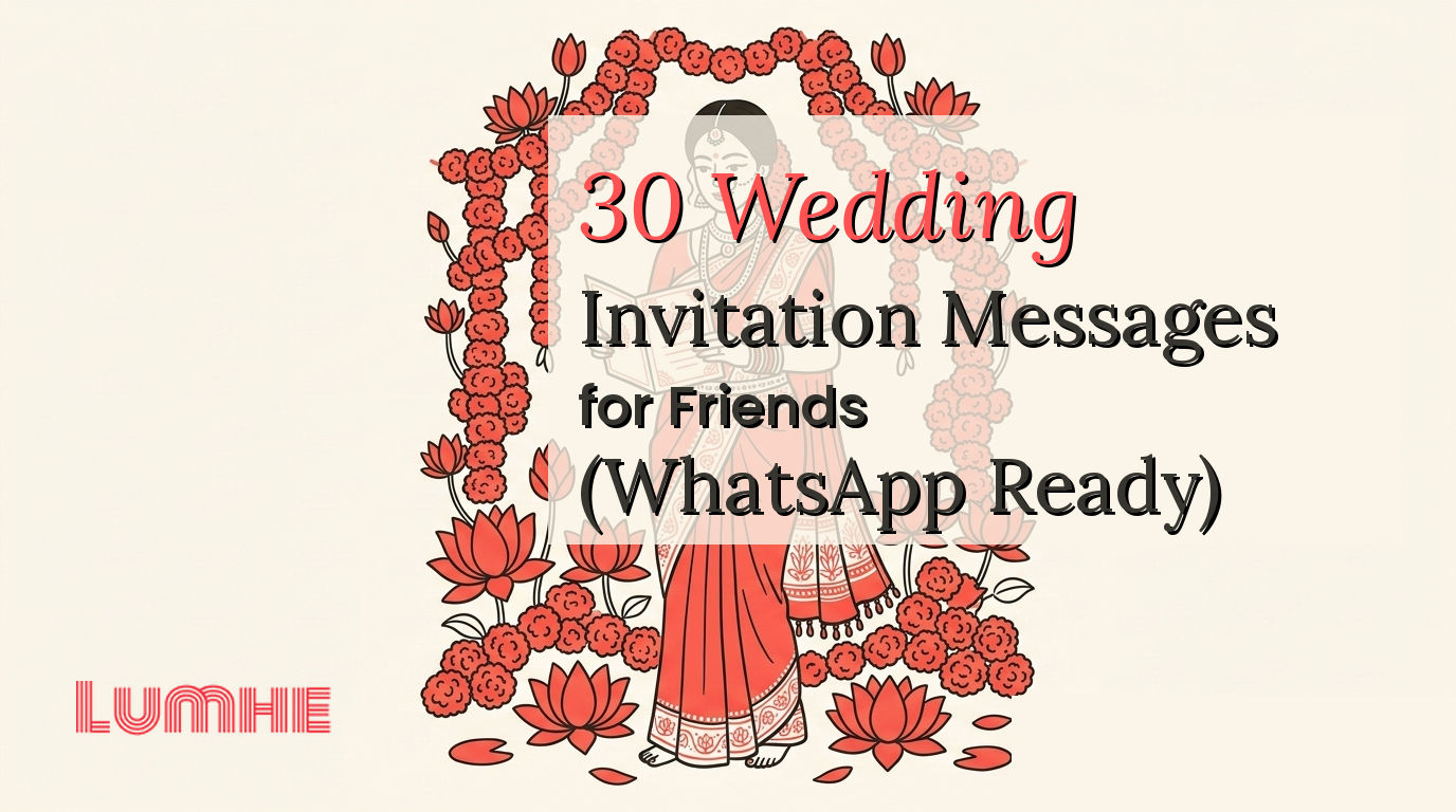 30 Wedding Invitation Messages for Friends (WhatsApp Ready) — Lumhe blog